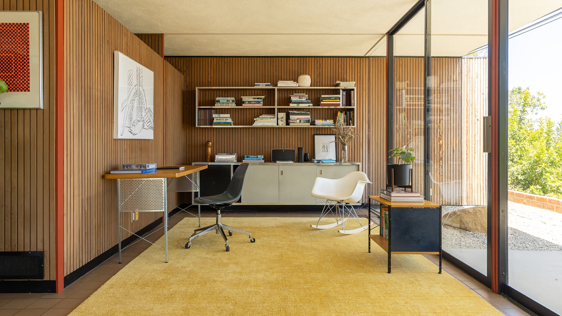 Case Study House #16 living room with Modernica furniture.