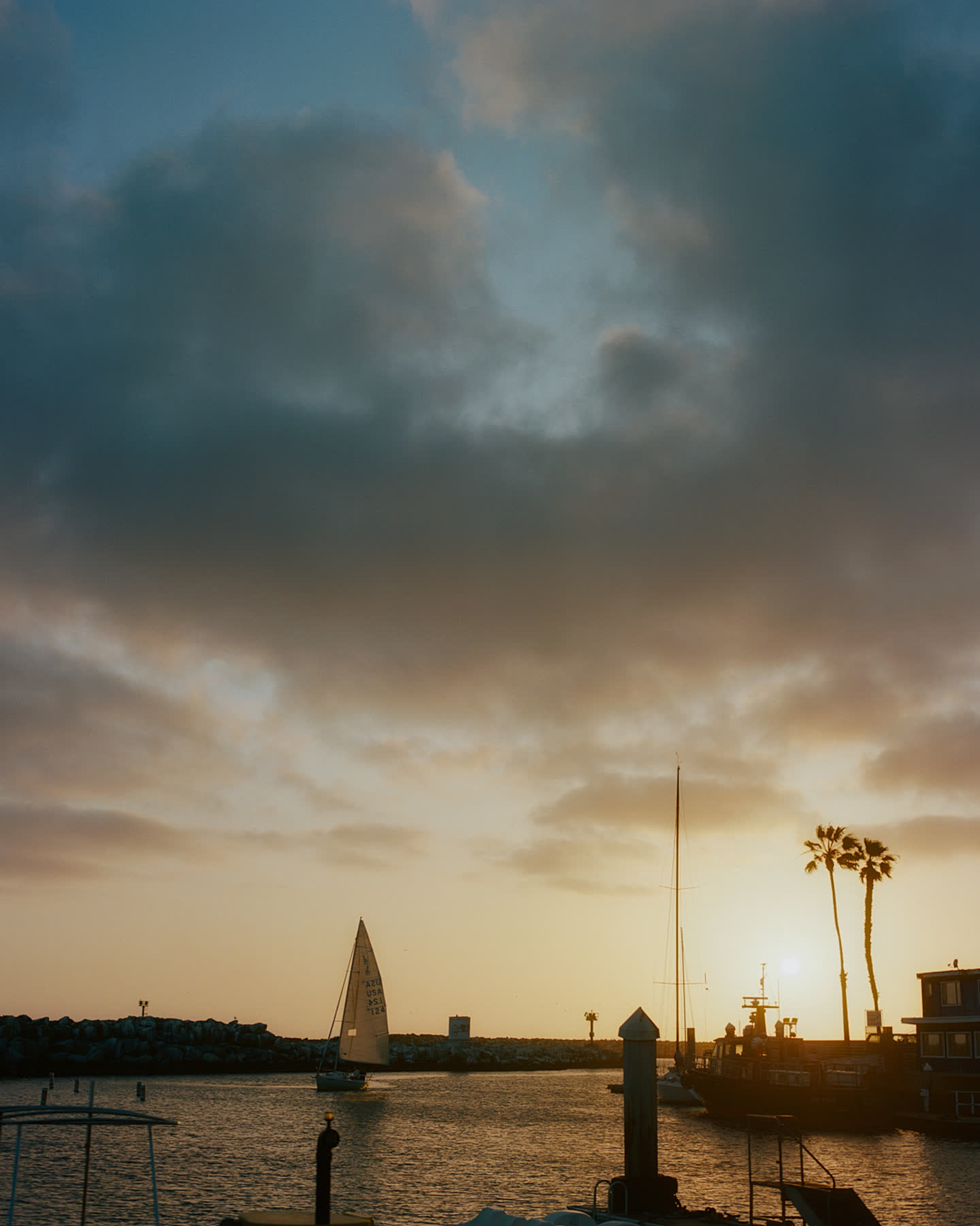 A sunset harbor view from Catalina Island for Zara.